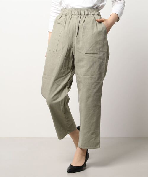 Samansa Mos2(サマンサ モスモス)の「ピーチ起毛カラーベイカーパンツ(その他パンツ・レディース・ベージュ/ピンク/イエロー/グリーン/チャコール・フリ-)」の10枚目の写真