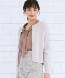 クルーネック金釦ニットカーディガン