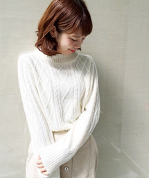 Kastane | 【Kastane】ハイネックケーブルプルオーバー(ニット/セーター)