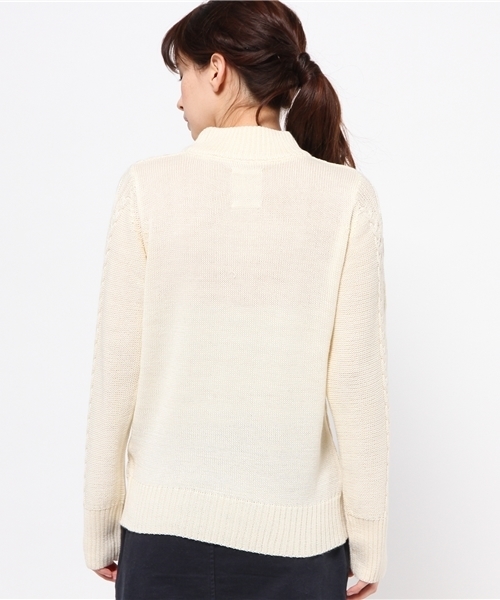 Kastane（カスタネ）の「【Kastane】ハイネックケーブルプルオーバー（ニット/セーター・レディース・オフホワイト/グレー/ピンク/ネイビー・FREE）」の12枚目の写真