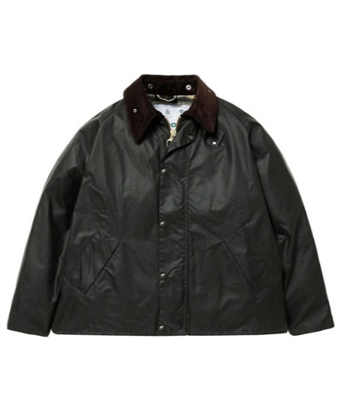 And A（アンドエー）の「Barbour バブアー / TRANSPORT WAX MWX1678 トランスポート オーバーサイズ オイルド ジャケット / 46531（ブルゾン・メンズ・ブラック/セージグリーン・38/40/36）」の2枚目の写真