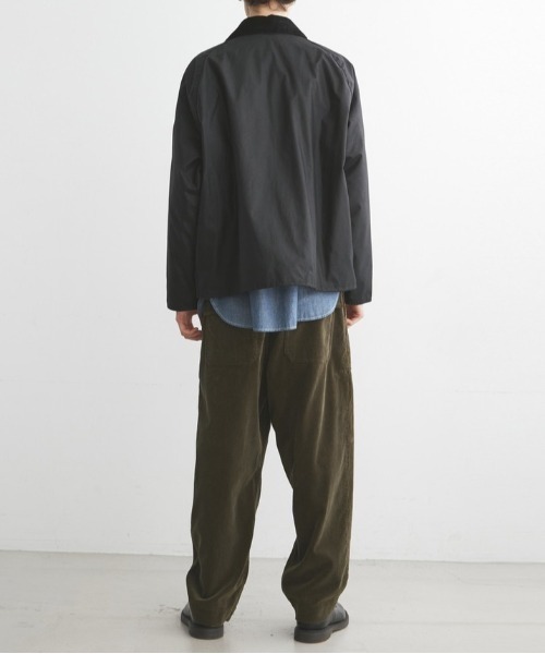 And A（アンドエー）の「Barbour バブアー / TRANSPORT WAX MWX1678 トランスポート オーバーサイズ オイルド ジャケット / 46531（ブルゾン・メンズ・ブラック/セージグリーン・38/40/36）」の5枚目の写真