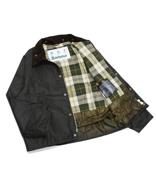 And A（アンドエー）の「Barbour バブアー / TRANSPORT WAX MWX1678 トランスポート オーバーサイズ オイルド ジャケット / 46531（ブルゾン・メンズ・ブラック/セージグリーン・38/40/36）」の4枚目の写真