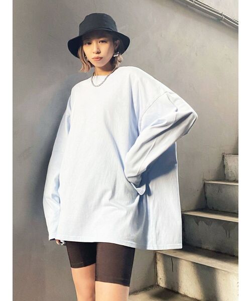 EMODA（エモダ）の「バックアートバルキートップ（Tシャツ/カットソー・レディース・ホワイト/ブラック/イエロー/ブルー・FREE）」の3枚目の写真