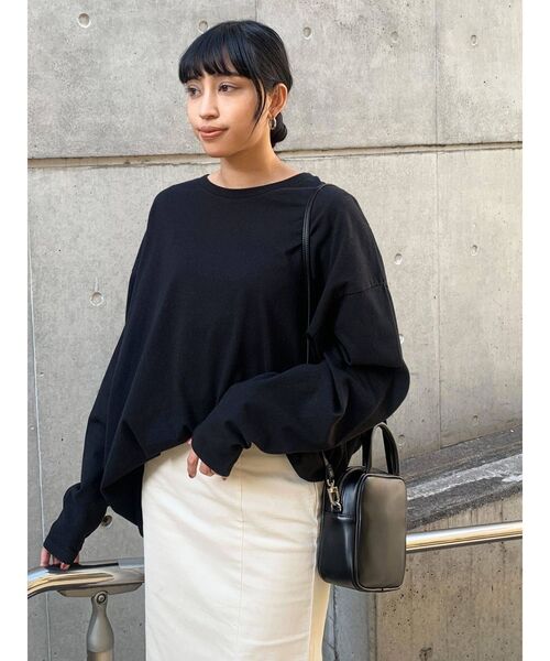 EMODA（エモダ）の「バックアートバルキートップ（Tシャツ/カットソー・レディース・ホワイト/ブラック/イエロー/ブルー・FREE）」の9枚目の写真