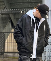 schott | SCHOTT-NYLON VARSITY JACKET/ショット ナイロン バーシティジャケット(スタジャン)