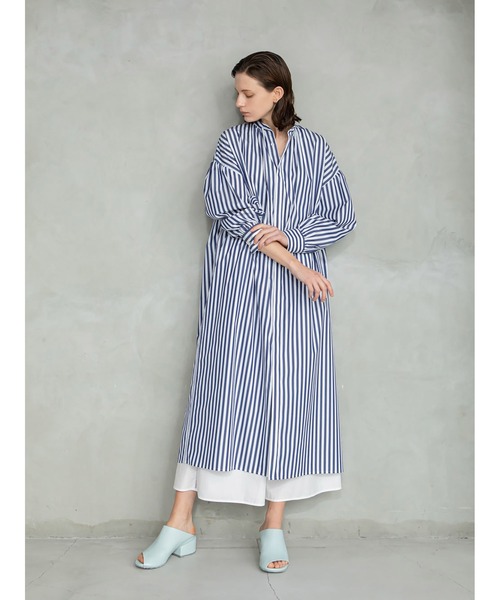 enchainement（アンシェヌマン）の「Gathered Neck Shirt Dress