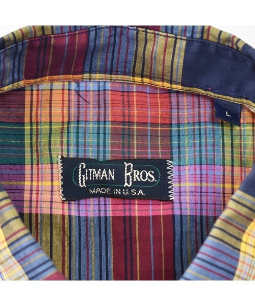 GITMAN BROS.（ギットマンブラザーズ）の「【ヴィンテージ古着】90's Gitman Brothers チェック柄 ボタンダウンシャツ USA製（シャツ/ブラウス・メンズ・その他・LARGE）」の3枚目の写真