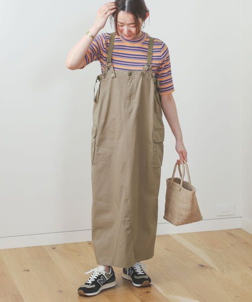 BEAMS HEART(ビームスハート)の「BEAMS HEART / カーゴ サス付 ワンピース(ワンピース・レディース・ネイビー/オリーブ/ベージュ・FREE)」の13枚目の写真