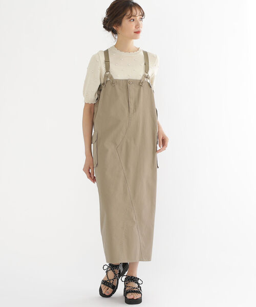 BEAMS HEART(ビームスハート)の「BEAMS HEART / カーゴ サス付 ワンピース(ワンピース・レディース・ネイビー/オリーブ/ベージュ・FREE)」の16枚目の写真