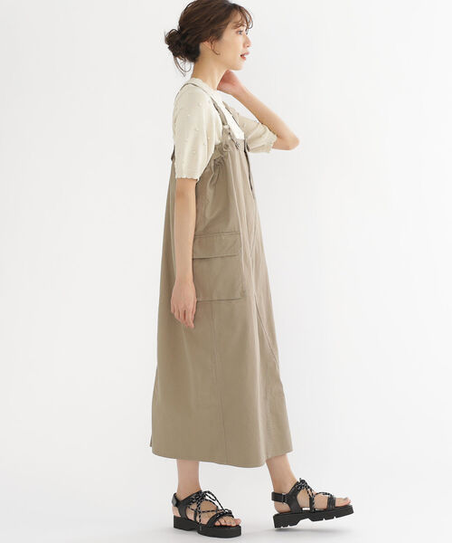 BEAMS HEART(ビームスハート)の「BEAMS HEART / カーゴ サス付 ワンピース(ワンピース・レディース・ネイビー/オリーブ/ベージュ・FREE)」の17枚目の写真