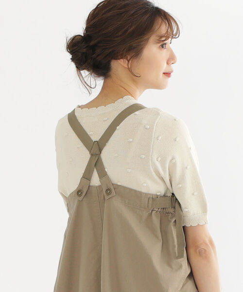 BEAMS HEART(ビームスハート)の「BEAMS HEART / カーゴ サス付 ワンピース(ワンピース・レディース・ネイビー/オリーブ/ベージュ・FREE)」の18枚目の写真