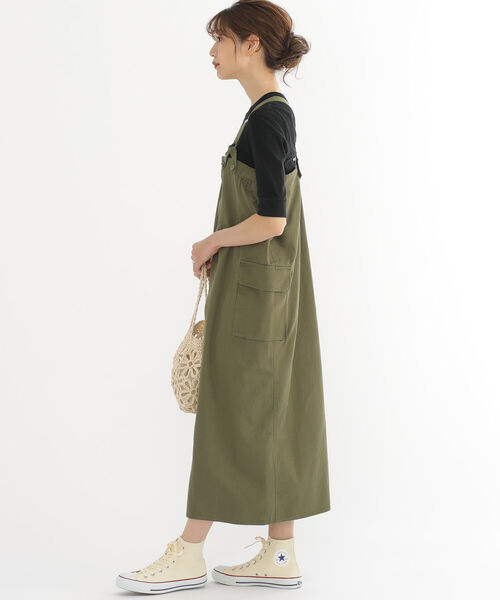 BEAMS HEART(ビームスハート)の「BEAMS HEART / カーゴ サス付 ワンピース(ワンピース・レディース・ネイビー/オリーブ/ベージュ・FREE)」の20枚目の写真