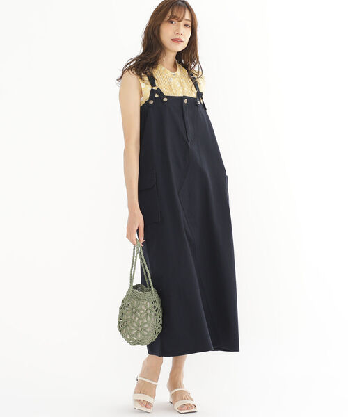 BEAMS HEART(ビームスハート)の「BEAMS HEART / カーゴ サス付 ワンピース(ワンピース・レディース・ネイビー/オリーブ/ベージュ・FREE)」の5枚目の写真