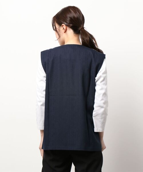 MADEMOISELLE ROPE'(マドモアゼル ロペ)の「【JUST FEMAIL】ニットベスト(その他アウター・レディース・ネイビー・FREE)」の3枚目の写真