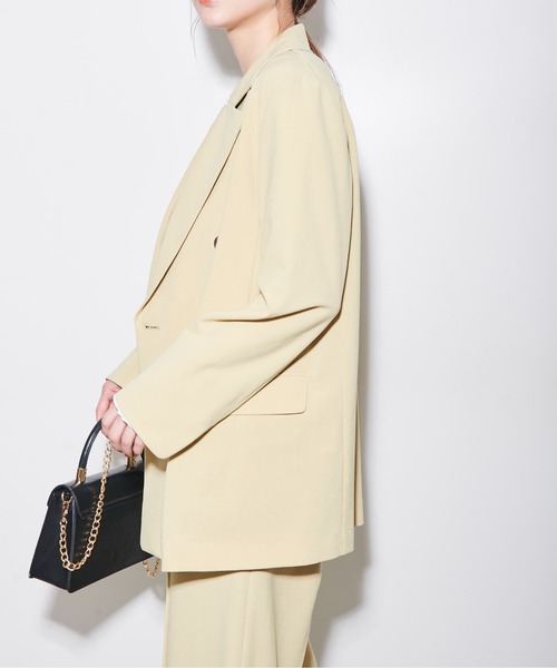 FREE'S MART（フリーズマート）の「◆麻調合繊ダブルブレストジャケット（テーラードジャケット・レディース・ホワイト/ベージュ/ブラウン/グリーン・SMALL/MEDIUM）」の15枚目の写真