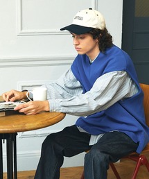 EMMA CLOTHES | アゼ編み Vネック ルーズニットベスト EMMA CLOTHES 2022SS(ベスト)