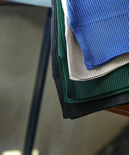 EMMA CLOTHES(エマクローズ)の「アゼ編み Vネック ルーズニットベスト EMMA CLOTHES(ベスト・メンズ・ブラック/ブルー/グリーン/ライトベージュ/ネイビー・M/L)」の21枚目の写真