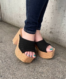 SPIRALGIRL | コルクウェッジメッシュサンダル(サンダル)