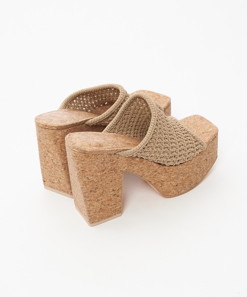 SPIRALGIRL（スパイラルガール）の「コルクウェッジメッシュサンダル（サンダル・レディース・ベージュ/ブラック/ブルー・LARGE/MEDIUM）」の19枚目の写真