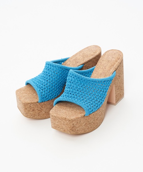 SPIRALGIRL（スパイラルガール）の「コルクウェッジメッシュサンダル（サンダル・レディース・ベージュ/ブラック/ブルー・LARGE/MEDIUM）」の22枚目の写真