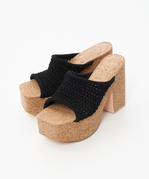 SPIRALGIRL（スパイラルガール）の「コルクウェッジメッシュサンダル（サンダル・レディース・ベージュ/ブラック/ブルー・LARGE/MEDIUM）」の10枚目の写真