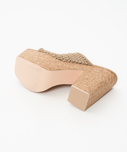 SPIRALGIRL（スパイラルガール）の「コルクウェッジメッシュサンダル（サンダル・レディース・ベージュ/ブラック/ブルー・LARGE/MEDIUM）」の17枚目の写真