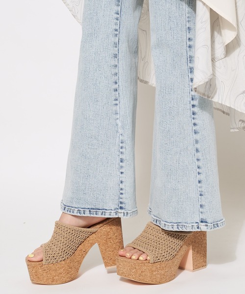 SPIRALGIRL（スパイラルガール）の「コルクウェッジメッシュサンダル（サンダル・レディース・ベージュ/ブラック/ブルー・LARGE/MEDIUM）」の8枚目の写真