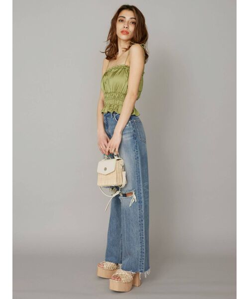 EVRIS（エヴリス）の「ラタンボックスショルダーBAG（ショルダーバッグ・レディース・ホワイト/ブラック/ベージュ・FREE）」の13枚目の写真