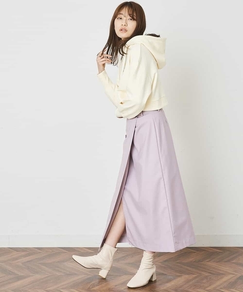 A de a.v.v（アードアー・ヴェ・ヴェ）の「［SET UP対応］ラップスカート（スカート・レディース・ブラック/ベージュ/ライトパープル・38/36）」の5枚目の写真