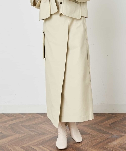 A de a.v.v（アードアー・ヴェ・ヴェ）の「［SET UP対応］ラップスカート（スカート・レディース・ブラック/ベージュ/ライトパープル・38/36）」の14枚目の写真