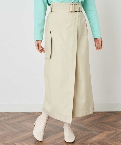 A de a.v.v（アードアー・ヴェ・ヴェ）の「［SET UP対応］ラップスカート（スカート・レディース・ブラック/ベージュ/ライトパープル・38/36）」の16枚目の写真