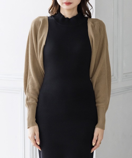 Julia Boutique（ジュリアブティック）の「バックリボンボレロカーディガン/22059（カーディガン/ボレロ・レディース・ブラック/ベージュ/アイボリー・ONE）」の10枚目の写真