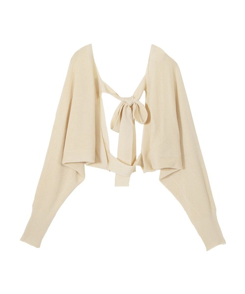 Julia Boutique（ジュリアブティック）の「バックリボンボレロカーディガン/22059（カーディガン/ボレロ・レディース・ブラック/ベージュ/アイボリー・ONE）」の16枚目の写真