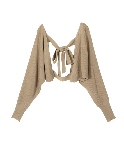 Julia Boutique（ジュリアブティック）の「バックリボンボレロカーディガン/22059（カーディガン/ボレロ・レディース・ブラック/ベージュ/アイボリー・ONE）」の18枚目の写真