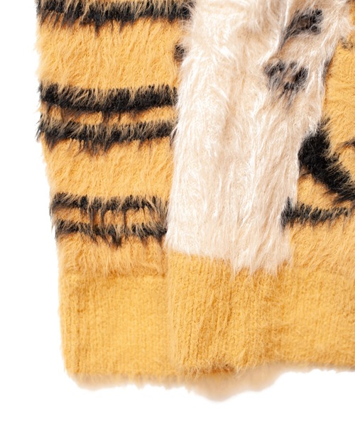 トップス SEVESKIG Tibetan Tiger Knit Cardigan 2022aw] SEVESKIG/セブシグ/ Tibetan Tiger Knit Cardigan
