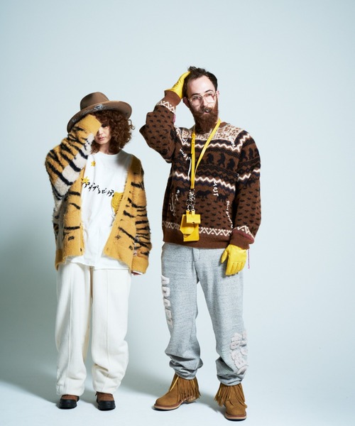 トップス SEVESKIG Tibetan Tiger Knit Cardigan SEVESKIG（セヴシグ）の「SEVESKIG/セブシグ/セヴシグ/Tibetan