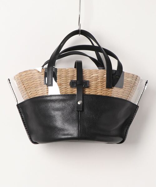 ikot（イコット）の「【ikot】PVCバンカンかごBAG（トートバッグ・レディース・ホワイト/ブラック・FREE）」の3枚目の写真