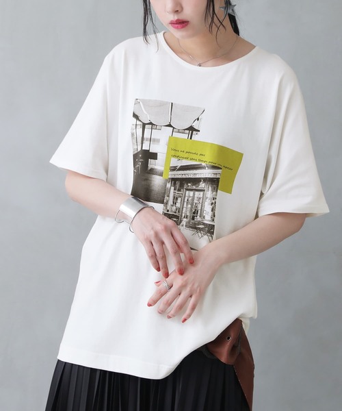n'OrLABEL(ノアールレーベル)の「『選べるフォトグラフィックTシャツ』(Tシャツ/カットソー・レディース・ブラック/オフホワイト・2/1)」の9枚目の写真