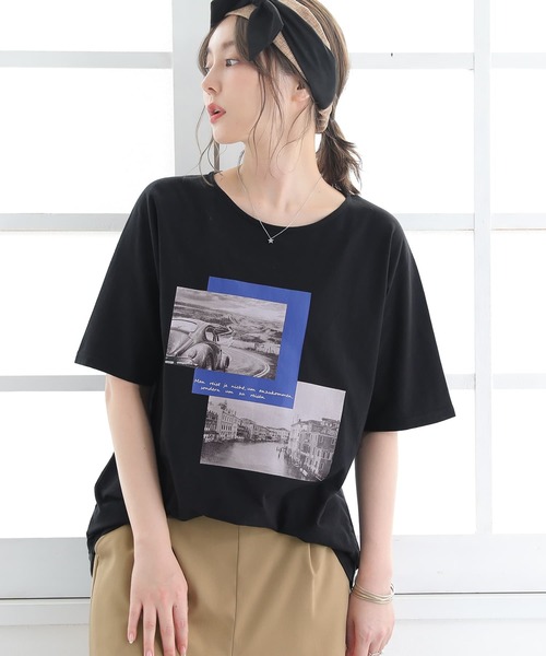 n'OrLABEL(ノアールレーベル)の「『選べるフォトグラフィックTシャツ』(Tシャツ/カットソー・レディース・ブラック/オフホワイト・2/1)」の12枚目の写真
