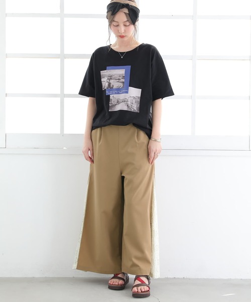 n'OrLABEL(ノアールレーベル)の「『選べるフォトグラフィックTシャツ』(Tシャツ/カットソー・レディース・ブラック/オフホワイト・2/1)」の13枚目の写真