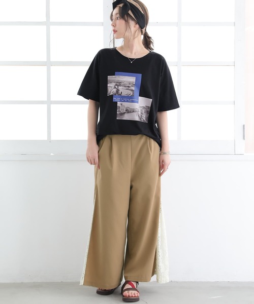 n'OrLABEL(ノアールレーベル)の「『選べるフォトグラフィックTシャツ』(Tシャツ/カットソー・レディース・ブラック/オフホワイト・2/1)」の14枚目の写真