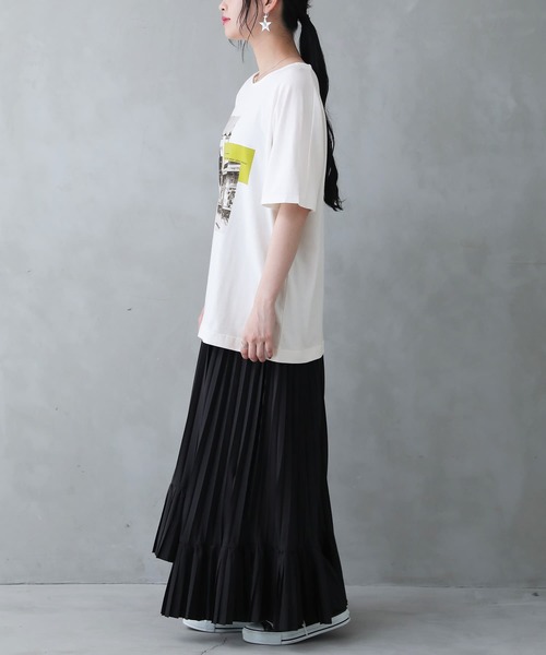 n'OrLABEL(ノアールレーベル)の「『選べるフォトグラフィックTシャツ』(Tシャツ/カットソー・レディース・ブラック/オフホワイト・2/1)」の5枚目の写真