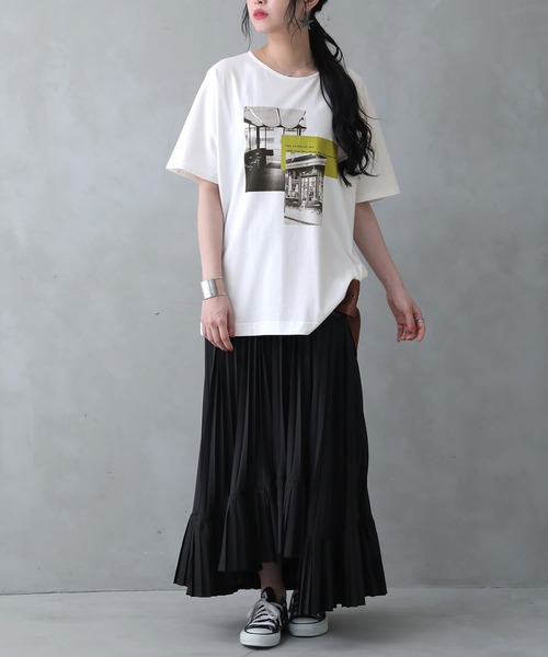 n'OrLABEL(ノアールレーベル)の「『選べるフォトグラフィックTシャツ』(Tシャツ/カットソー・レディース・ブラック/オフホワイト・2/1)」の7枚目の写真