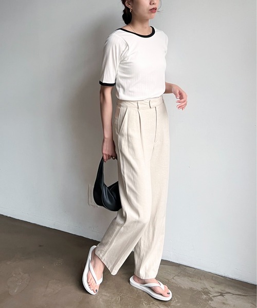 feepur(フェピュール)の「ストレートリネンパンツ(その他パンツ・レディース・ブラック/グレー/オリーブ/アイボリー・SMALL/MEDIUM)」の16枚目の写真
