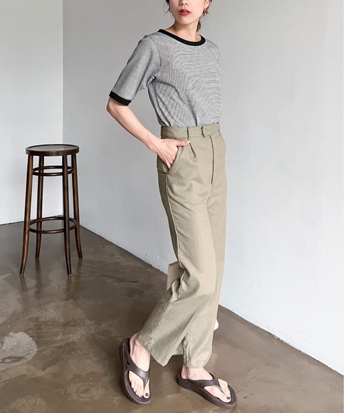 feepur(フェピュール)の「ストレートリネンパンツ(その他パンツ・レディース・ブラック/グレー/オリーブ/アイボリー・SMALL/MEDIUM)」の18枚目の写真