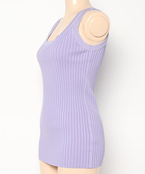 coca（coca）（コカ）の「前後２WAYニットタンクトップ（タンクトップ・レディース・ブラック/ブラウン/ラベンダー・ONE SIZE）」の4枚目の写真