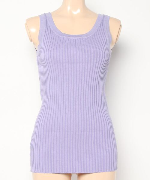 coca（coca）（コカ）の「前後２WAYニットタンクトップ（タンクトップ・レディース・ブラック/ブラウン/ラベンダー・ONE SIZE）」の6枚目の写真