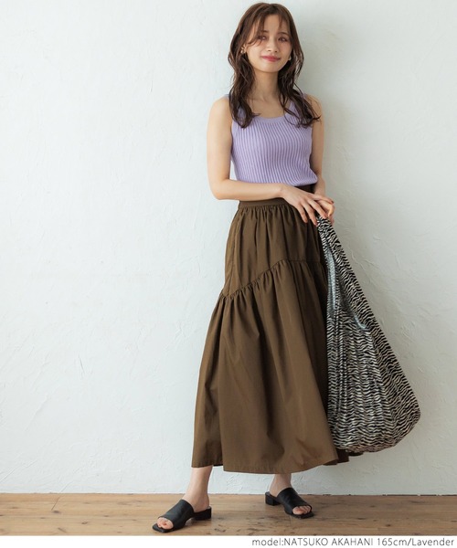 coca（coca）（コカ）の「前後２WAYニットタンクトップ（タンクトップ・レディース・ブラック/ブラウン/ラベンダー・ONE SIZE）」の8枚目の写真