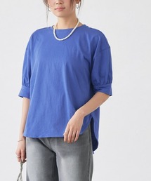 パフスリーブ Aライン トップス ライトブルー パフスリーブ Aライン トップス ライトブルー